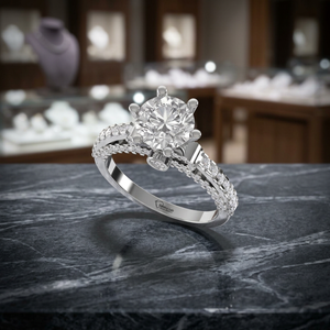 Anillo de Diamante Cultivado en Laboratorio con Corte Redondo Antiguo, Plata de Ley 925, Oro de 9K, 14K, 18K, Estilo Vintage, Joyería de Compromiso para Mujer - Product Image 4