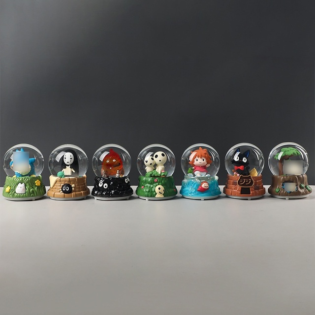 Resin Animation Surrounding Meet Studio Ghibli Fairy Tale Blind Box Luminous Music Crystal Ball Desktop Tide Play Ornaments Gift