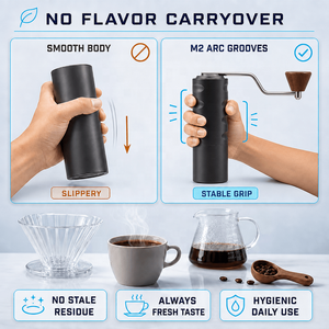 Macinacaffè Manuale All'Ingrosso Completamente Modulare con Macine Coniche Rimovibili, Ecologico, Facile <span class=keywords><strong>da</strong></span> Pulire, Senza Residui, in Acciaio Inossidabile SUS420 - Product Image 4