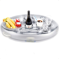 Paille gonflable flottante de Spa, plateau support d'aliments, Bar de jacuzzi