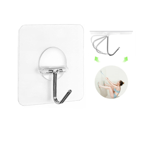 Modern Stainless Steel Wall <b>Hook</b> Waterproof Magic Sticky Hanger for Living Office Bathroom Kitchen Door Bathroom <b>Hook</b> - Product Image 1