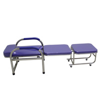 Chaise d'accompagnement médical de luxe pliable pour patient, convertible en lit d'hôpital