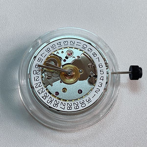 Mouvement Blanc Premium 2824, Date à 3 Positions, Amortisseur de Chocs Fleur de Prunier, Grandes Aiguilles, 28800 VPH, Performance Stable - Product Image 1