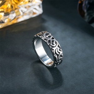 Fashion Jewelry Fine Hoop <b>Ring</b> Stainless Steel Patterned <b>Rings</b> <b>for</b> <b>Men</b> - Product Image 3