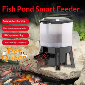 Distributeur automatique de nourriture pour poissons solaire écologique <span class=keywords><strong>moderne</strong></span> Super Pond en plastique avec minuterie, adapté aux aquariums, aux bacs à poissons d'extérieur et aux étangs - Product Image 3