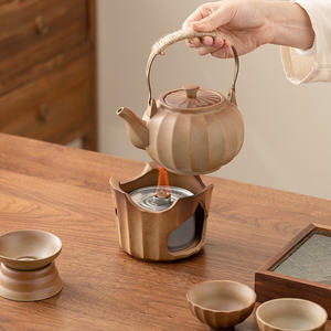 Théière en céramique durable <span class=keywords><strong>de</strong></span> style Japandi, bouilloire à eau, infuseur à thé, ensemble <span class=keywords><strong>de</strong></span> thé et <span class=keywords><strong>de</strong></span> café amovible - Product Image 1