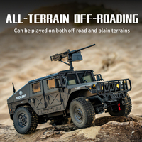 Coche de Control Remoto a Escala 1/14 con Luces, Modelo de Simulación Militar, Coche RC 4x4 para Escalar, Vehículo Todoterreno