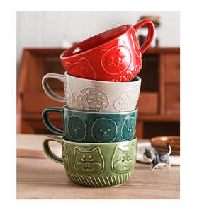 Ins Hot <span class=keywords><strong>Sale</strong></span> Atacado 220ml Criativo <span class=keywords><strong>Cute</strong></span> Animals Caneca De Cerâmica Com Tampa Gato Café Leite Cup Novidade Presentes Cartoon Cat Caneca De Água - Product Image 5