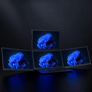 Moniteur portable pliable à <span class=keywords><strong>double</strong></span> écran quadruple 13 pouces 1080P FHD, triple extension d'écran pour <span class=keywords><strong>PC</strong></span>, support intelligent pour jeux - Product Image 3