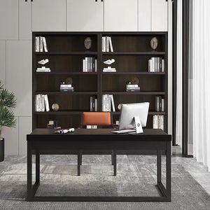 <span class=keywords><strong>Bureau</strong></span> minimaliste en bois massif avec placage fumé, peinture <span class=keywords><strong>piano</strong></span>, acier inoxydable, <span class=keywords><strong>bureau</strong></span> d'<span class=keywords><strong>ordinateur</strong></span> avec rangement gain de place <span class=keywords><strong>pour</strong></span> le <span class=keywords><strong>bureau</strong></span> à domicile - Product Image 1