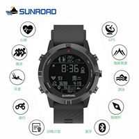 Montre de sport en acier avec GPS, baromètre, boussole, altimètre numérique, moniteur de fréquence cardiaque, fonctionnalités résistantes à l'eau pour le cyclisme