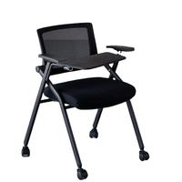 Chaise de bureau de salle de classe noire populaire en gros avec tableau d'écriture pour salle d'examen et laboratoire de codage