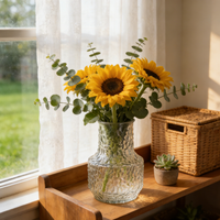 Vase transparent simple nordique pour fleurs, vase, décoration de salon
