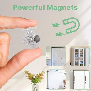 Mini Jarrones Magnéticos para Refrigerador, Pequeños Jarrones de Vidrio con Flores, Decoración Magnética para Refrigerador, Cocina, Oficina, Casillero - Product Image 4