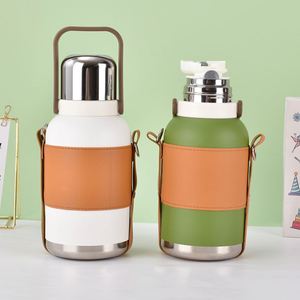 Outdoor Large Capacity Eco-Friendly 316 Stainless Steel Thermos Tea Water Separation Kettle Water <b>Bottle</b> Flask Strap Rope Handle - Product Image 6