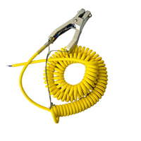 Pince de mise à la terre/de mise à la terre en aluminium approuvée Atex connectée avec un câble jaune