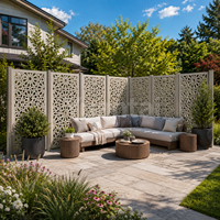 Panneaux composites décoratifs pour clôture de jardin en WPC, avec poteaux en aluminium, faible entretien, taille personnalisée, vente en gros