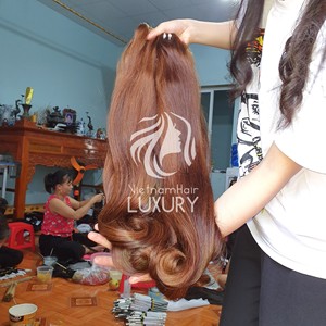 Paquete al por mayor de extensiones de cabello con punta redonda, 100% cabello virgen Remy vietnamita, tejido de calidad premium, trama individual de 100g - Product Image 4