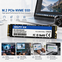 SSD interne NVMe M.2 2280 de 128 Go pour serveur d'entreprise et centre de données, 7400 Mo/s, avec protection contre les pannes de courant