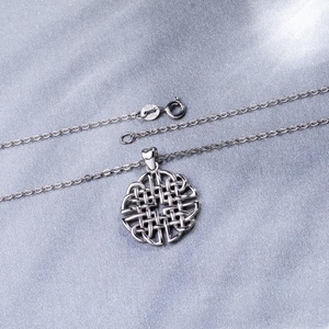 925 mujeres de plata esterlina amor argelino celta irlandés nudo COLLAR COLGANTE - Product Image 3