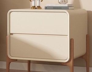 Mesa auxiliar minimalista moderna de madera maciza para dormitorio Mesita de noche simple para apartamento en casa - Product Image 6