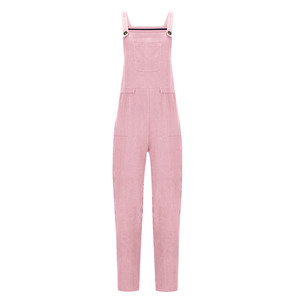 Combinaisons vintage sans manches oversize pour femmes-Combinaison en coton et <span class=keywords><strong>lin</strong></span> avec poches - Product Image 4