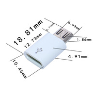 Mini Adaptador Micro USB B Macho a USB C Hembra, Conectores y Adaptadores USB-C V8 Tipo-C
