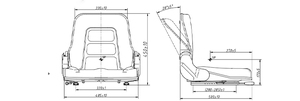 헬리 hc chl 지게차 운전자 교체 미쓰비시 코마츠 지게차 시트 53730-26703-71 - Product Image 5
