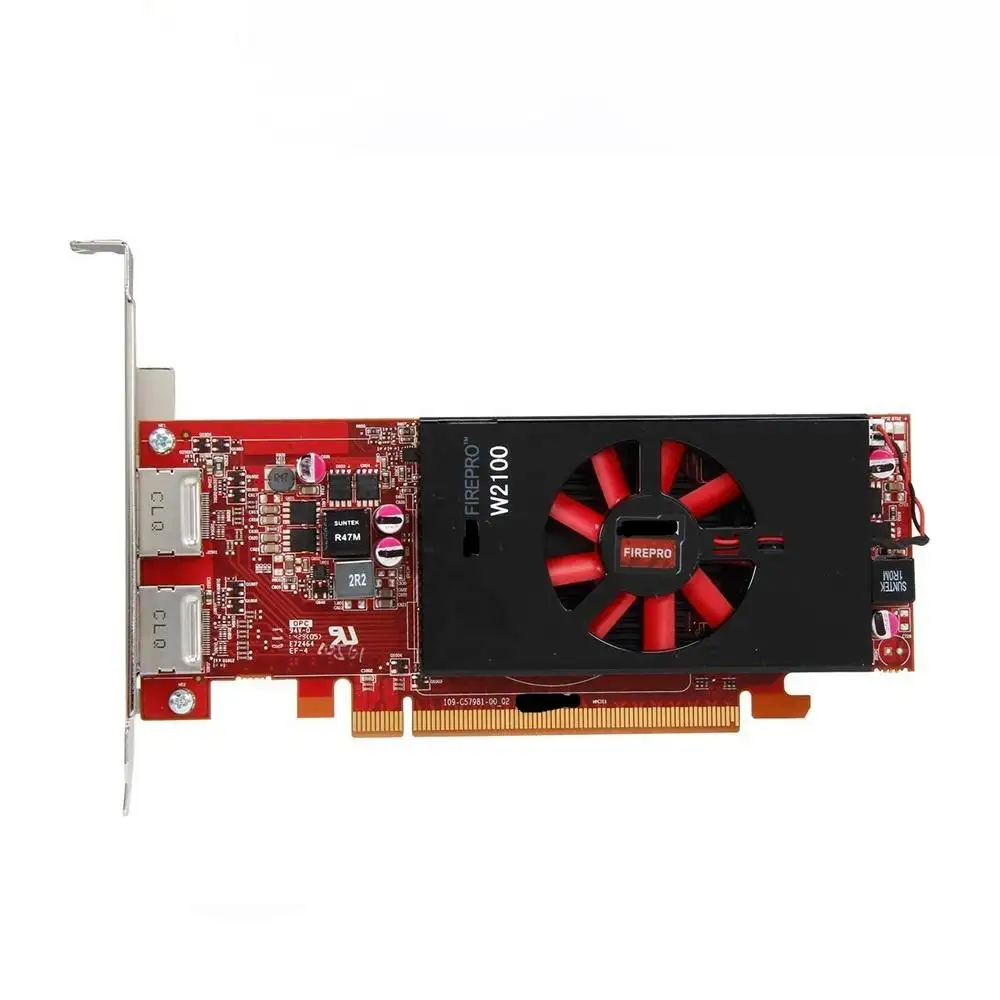 AMD FirePro W2100 2G профессиональная видеокарта CAD/PS графический дизайн поддерживает 4K двойной DP Интерфейс