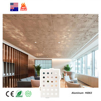 Vente en gros d'usine Panneau de plafond intérieur perforé en aluminium décoratif suspendu Panneau décoratif en aluminium