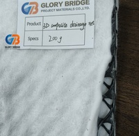 Filet de drainage géocomposite 3D triplanaire en HDPE pour les applications de drainage des décharges, des tunnels, des routes, des fondations et des toitures vertes