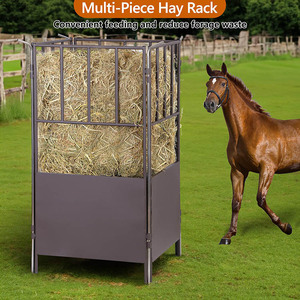 JH-Mech Mangeoire à foin extérieure de 120 gallons de capacité pour le fourrage du bétail Support à foin robuste multifonctionnel et durable stable - Product Image 6