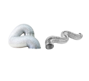 Conducto de Aire Flexible de Aluminio Gris, No Aislado, para Ventilación de Escape, Extracción de Baños y Sistemas de Flujo de Aire HVAC - Product Image 6