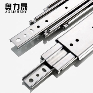 3 falten Voller Verlängerung 76mm Breite 2,5mm Dicke Kugellager Heavy Duty Drawer Slide Schiene Für Industrie - Product Image 5
