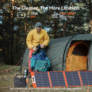 Station d'alimentation solaire portable haute capacité 1200W 110V/220V pour extérieur, avec chargeur solaire et batterie externe - Product Image 4
