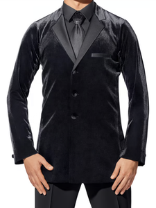 Costume de soirée en velours sur mesure, costume de scène de danse de salon, vêtements de soirée, veste de danse lisse pour <span class=keywords><strong>homme</strong></span>, Halloween, anniversaire - Product Image 6