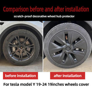 <span class=keywords><strong>Prix</strong></span> d'usine - Enjoliveur de roue de 19 pouces pour Tesla Model Y, style original, noir mat, protection de jante, accessoires de voiture - Product Image 4