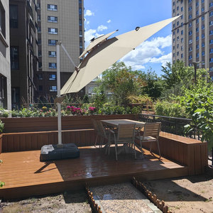 Superventas Heavy Duty Aluminio Cantilever Roma Sombrilla Jardín Playa Parasol de sol al aire libre Impermeable <span class=keywords><strong>Patio</strong></span> Sombrillas y Bases - Product Image 3