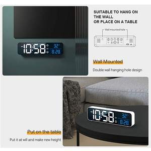 مخصص شعار السيارات مجموعة الرقمية ساعة حائط كبيرة عرض وحدة إضاءة <span class=keywords><strong>LED</strong></span> جداريّة ساعة حائط - Product Image 4