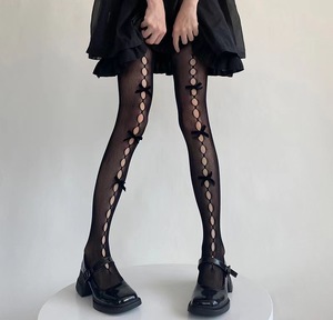 Collants longs en nylon transparent pour <span class=keywords><strong>femme</strong></span>, séchage rapide, avec trois nœuds décoratifs et strass étincelants pour une tenue de soirée élégante - Product Image 5