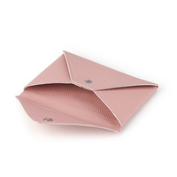 Dompet Amplop Wanita Bahan PU dengan Kancing, Desain Portabel untuk Penggunaan Sehari-hari & Hadiah, Tempat Kartu Serbaguna