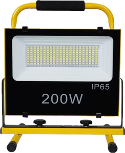 Projecteur de travail LED 200W, projecteur portable à énergie solaire avec poignée, étanche IP65 pour le camping, le travail, les situations d'urgence, étanche IP65 - Product Image 5