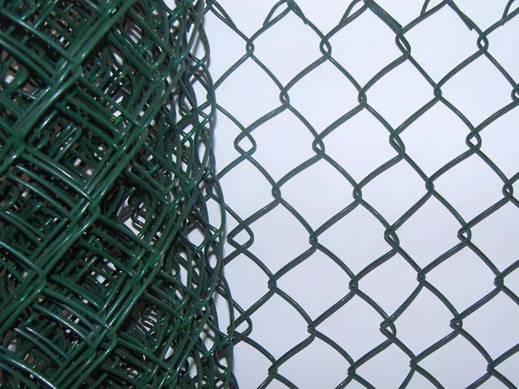green chain link fence