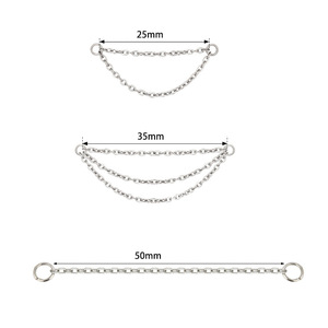 Cỏ Ba Lá thời trang Titan piercing đồ trang sức F136 mạ Vàng mũi Nhẫn G23 Titan Bông Tai Chuỗi phụ kiện DIY cơ thể piercing - Product Image 6