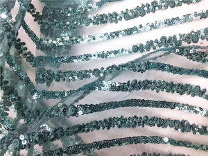 <span class=keywords><strong>Tela</strong></span> de Encaje Bordada con Lentejuelas Planas con Diseño de Flores y Rayas, Estilo Africano, Superventas 2020, <span class=keywords><strong>para</strong></span> Vestidos - Product Image 2