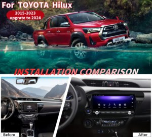 Reproductor de DVD para Auto RoadNavi de 12.3 Pulgadas para <span class=keywords><strong>Toyota</strong></span> <span class=keywords><strong>Hilux</strong></span> 2015-2023, Volante a la Izquierda/Derecha, Actualización a Radio de Auto Android 2024, Montado en el Tablero, con Carplay y GPS - Product Image 5