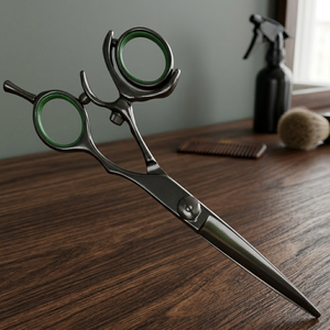 Tijeras de Peluquería Profesionales Ergonómicas Giratorias de Acero Inoxidable con Mango Largo para Diestros, Estilo Japonés, Envío Rápido - Product Image 1