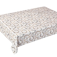 Nappe en PVC à motif géométrique marbré, imperméable, anti-taches, lavable, en vinyle, taille personnalisée pour la maison, l'hôtel, la décoration de banquet