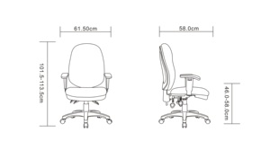 <span class=keywords><strong>Chaise</strong></span> <span class=keywords><strong>de</strong></span> <span class=keywords><strong>bureau</strong></span> exécutive traditionnelle en nylon Kabel avec roulettes, accoudoirs réglables, dossier en maille - Conception confortable et pivotante pour petites tâches - Product Image 5