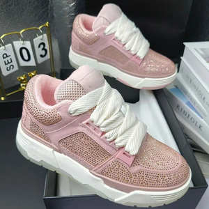 Zapatos de plataforma lujosos y a la moda para hombre con diseño incrustado de diamantes. Zapatos de mujer modernos y casuales. - Product Image 4